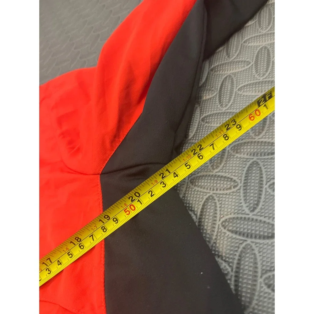 Nike Windbreaker Womens M Red‎ Black Dri-Fit Full Zip Running Sporty